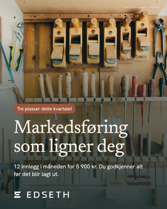 Tilbudsinnlegg med en verktøyvegg: Markedsføring som ligner deg.